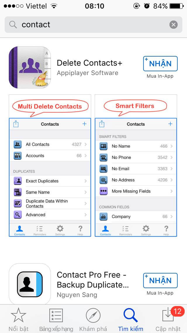 Hướng dẫn xóa nhiều số điện thoại trên iPhone bằng ứng dụng Delete Contacts