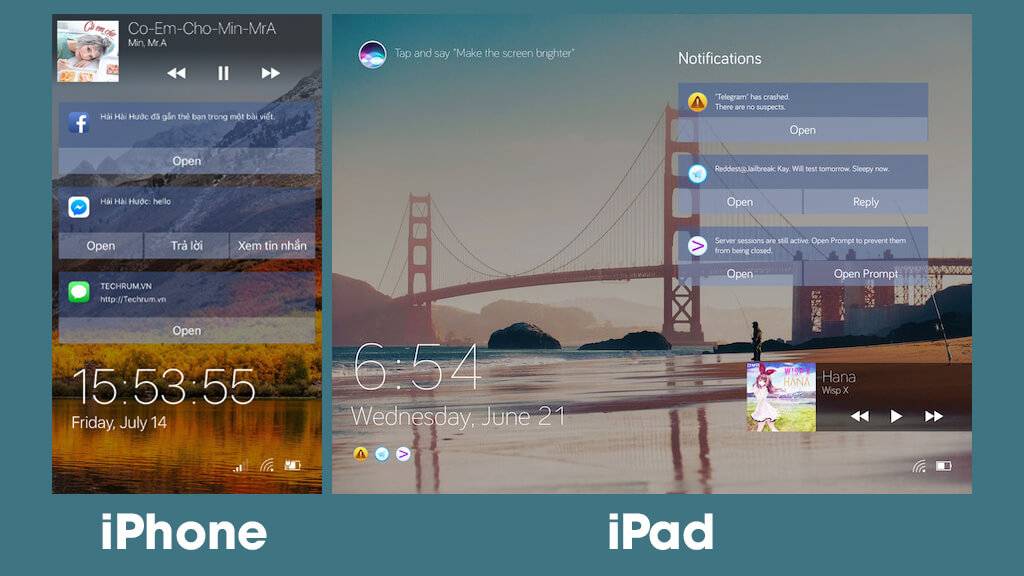 Hướng dẫn biến màn hình khóa iOS thành giao diện Windows 10 từ iOS 8 đến iOS 11