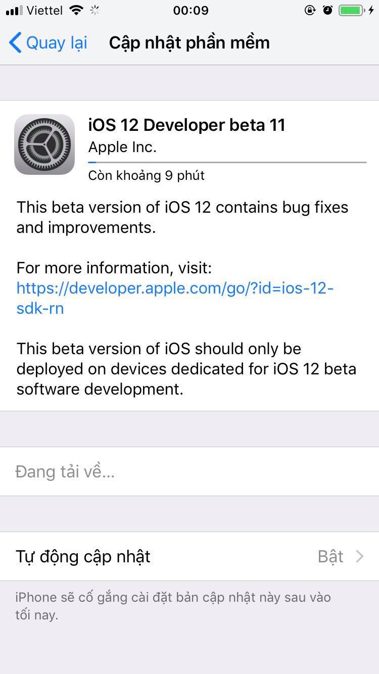 iOS 12 Beta 11, iOS 12 beta11 cho nhà phát triển, tin tức apple, tổng hợp cập nhật firmware ios, iOS 12 tính năng mới, cập nhật iOS 12 mới nhất, tin tức công nghệ tháng 9 2018, apple ra mắt iphone 2018, iOS 12 beta 11 những tính năng mới, có nên lên iOS 12 beta 11, cách lên iOS 12