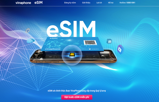 eSIM, viettel, eSIM viettel, eSIM vinaphone, eSIM mới, iphone xs max lock, nhà mạng việt nam, tin tức công nghệ