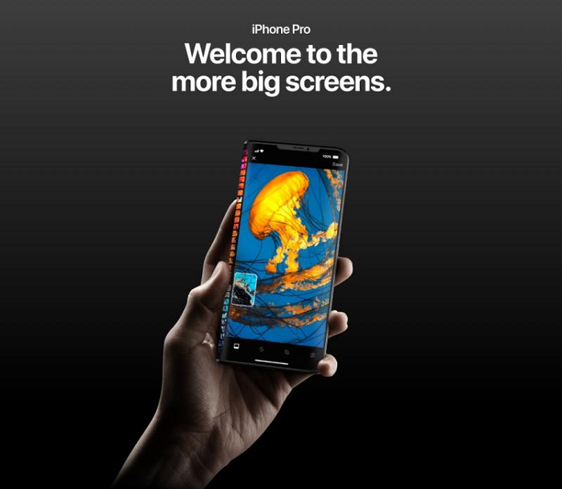 iPhone Pro mới, iphone màn hình gập, iphone cong mới, iPhone Pro 2020, cocept iphone mới, apple news